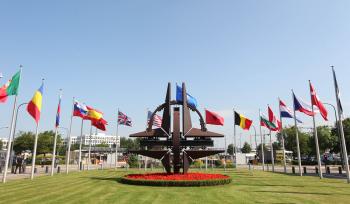Pohľad na veliteľstvo NATO v Bruseli