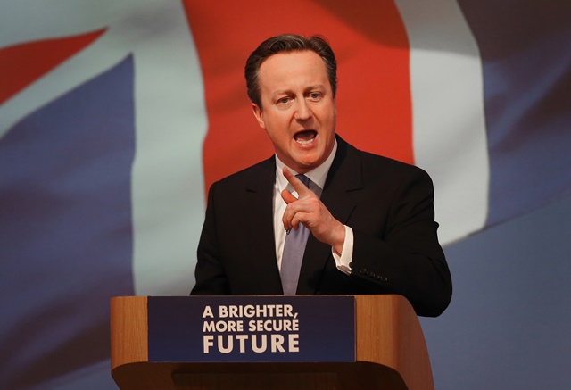 Na snímke staronový britský premiér David Cameron
