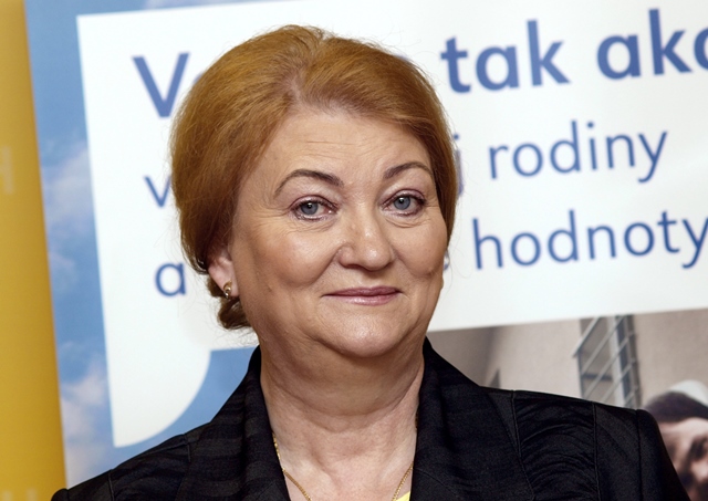 Na snímke poslankyňa Európskeho parlamentu Anna Záborská
