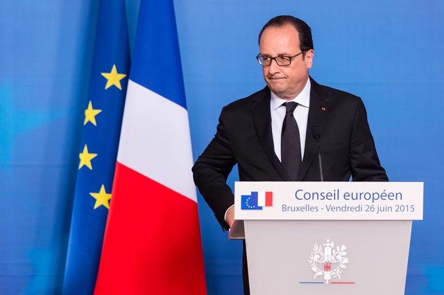 Na snímke francúzsky prezident Francois Hollande