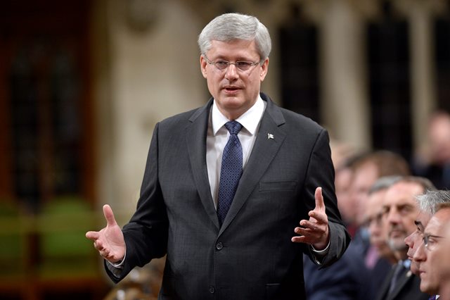 Na snímke kanadský premiér Stephen Harper