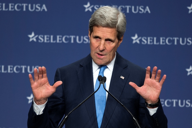 Na snímke americký minister zahraničných vecí John Kerry