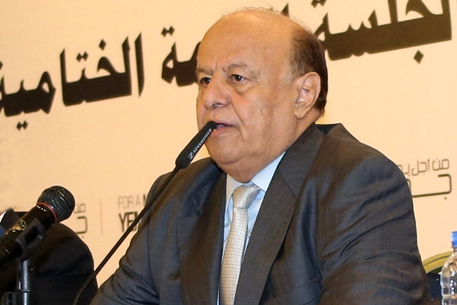 Na snímke jemenský prezident Abd Rabbuh Mansúr Hádí