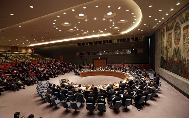 Na snímke zasadanie členov Bezpečnostnej rady OSN