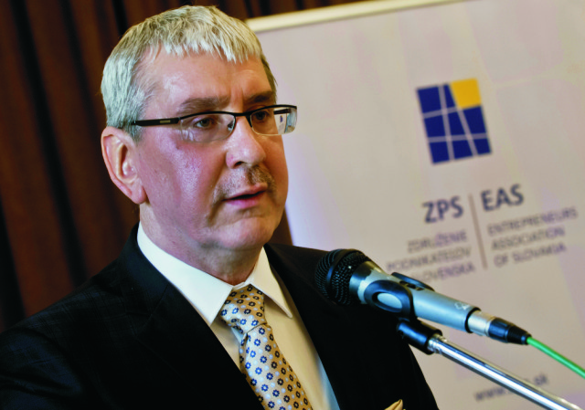 Na snímke prezident Združenia podnikateľov Slovenska (ZPS) Ján Oravec
