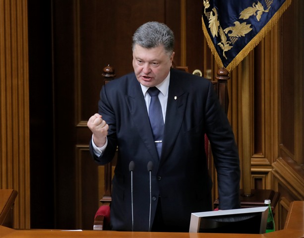Na snímke ukrajinský prezident Petro Porošenko