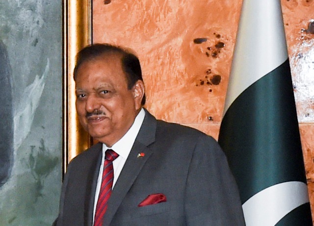 Na snímke pakistanský prezident Mamnún Husajn