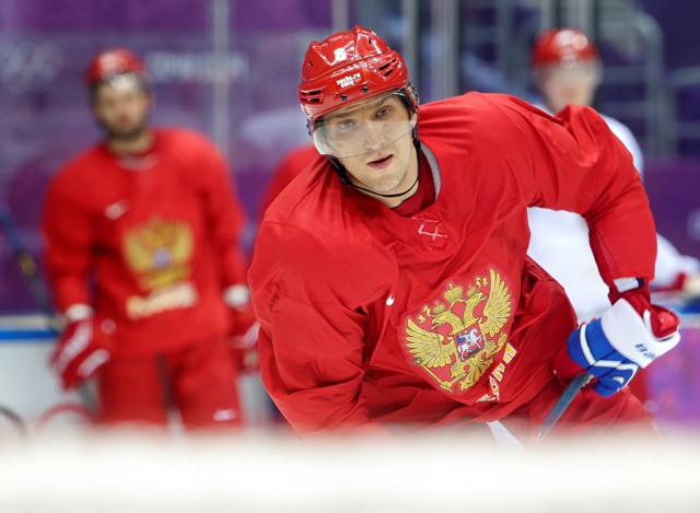 Na snímke ruský hokejista Alexander Ovečkin