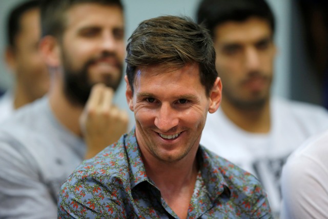 Na snímke futbalista FC Barcelona Argentínčan Lionel Messi