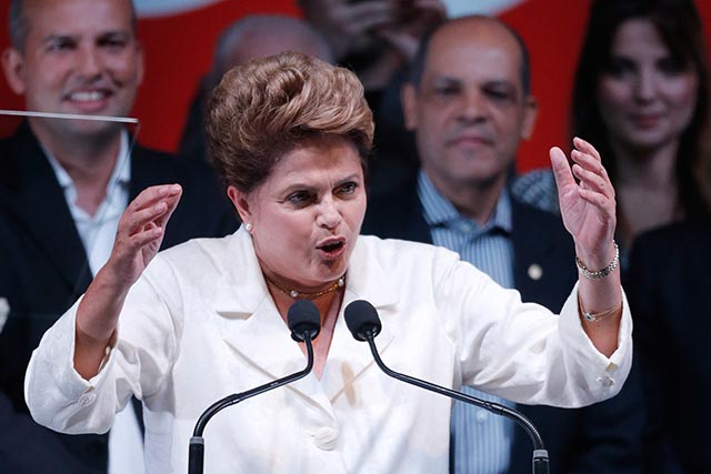 Na snímke brazílska prezidentka Dilma Rousseffová.