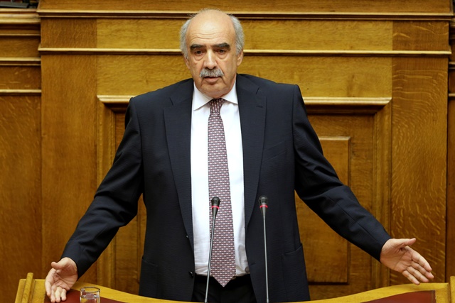 Na snímke opozičný líder Vangelis Meimarakis