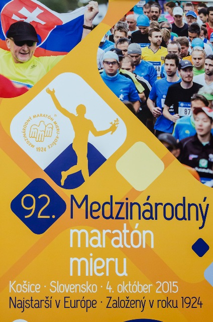 Na snímke plagát Medzinárodného maratónu mieru v Košiciach