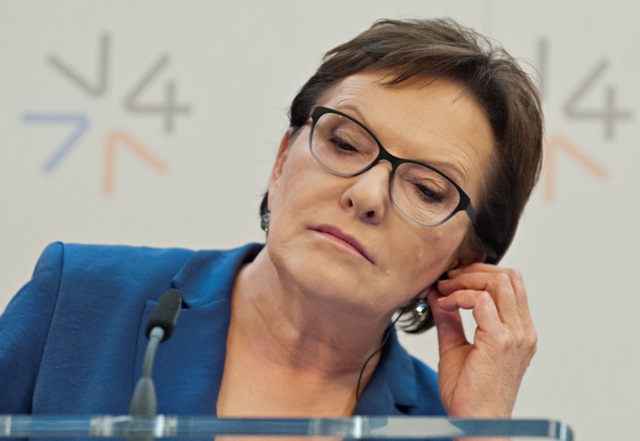 Na snímke poľská premiérka Ewa Kopaczová