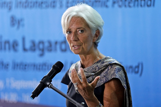 Na snímke generálna riaditeľka Medzinárodného menového fondu (MMF) Christine Lagardeová