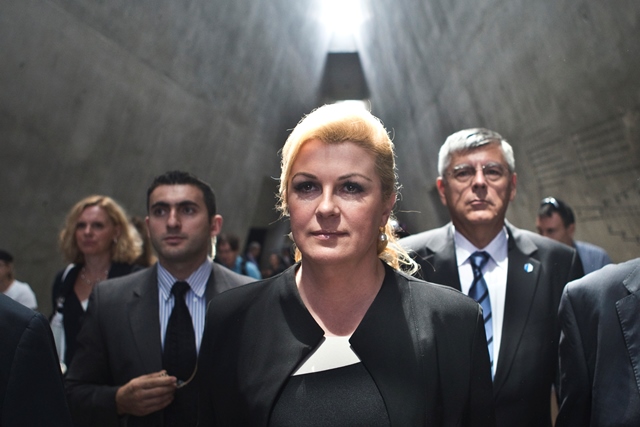 Na snímke  chorvátska prezidentka Kolinda Grabarová-Kitarovičová