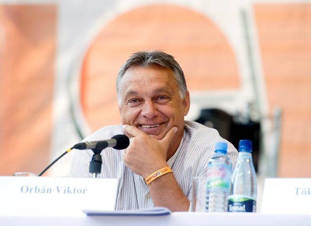 Na snímke maďarský premiér Viktor Orbán