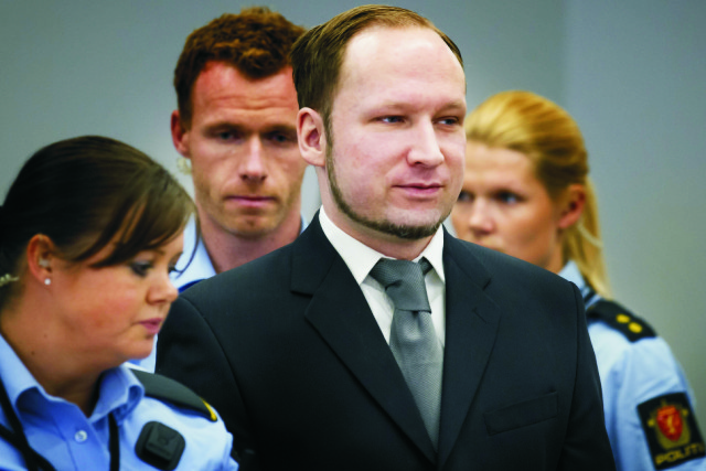 Obžalovaný nórsky atentátnik Anders Behring Breivik