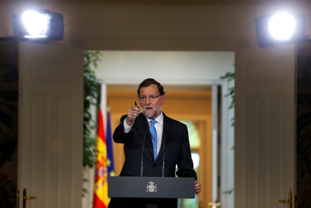 Na snímke španielsky premiér Mariano Rajoy