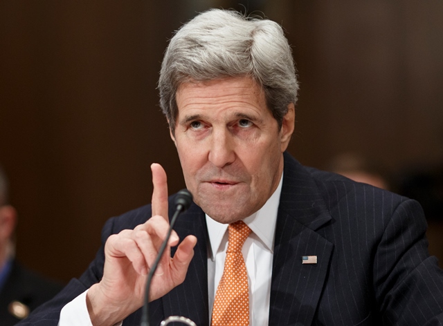 Na snímke  americký minister zahraničných vecí John Kerry