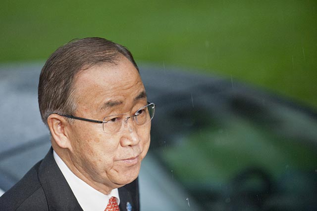 Na snímke generálny tajomník OSN Pan Ki-mun