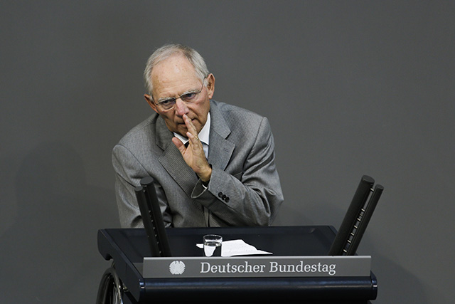 Na snímke nemecký minister financií Wolfgang Schäuble 
