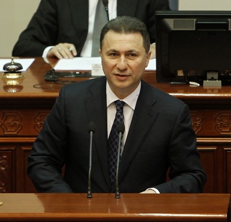 Na snímke macedónsky premiér Nikola Gruevski