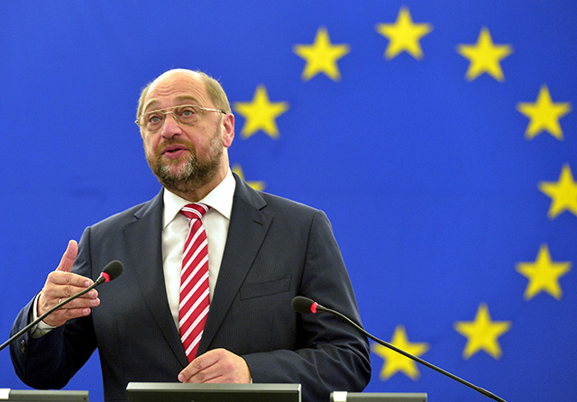 Na snímke predseda Európskeho parlamentu Martin Schulz 