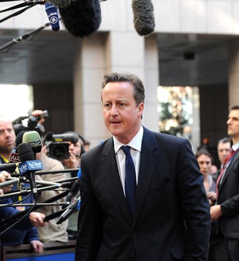 Na snímke britský premiér David Cameron