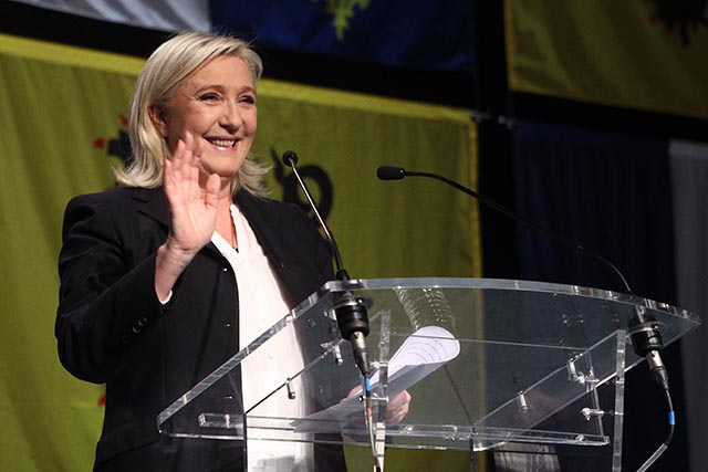 Líderka krajne pravicového Národného frontu (FN) Marine Le Penová