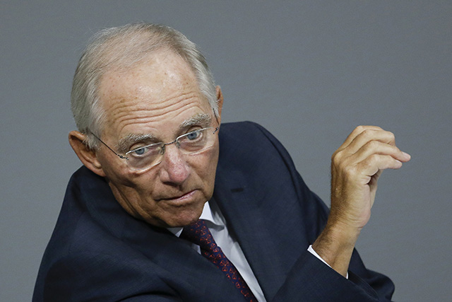 Na snímke nemecký minister financií Wolfgang Schäuble