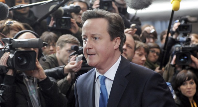 Na snímke britský premiér David Cameron