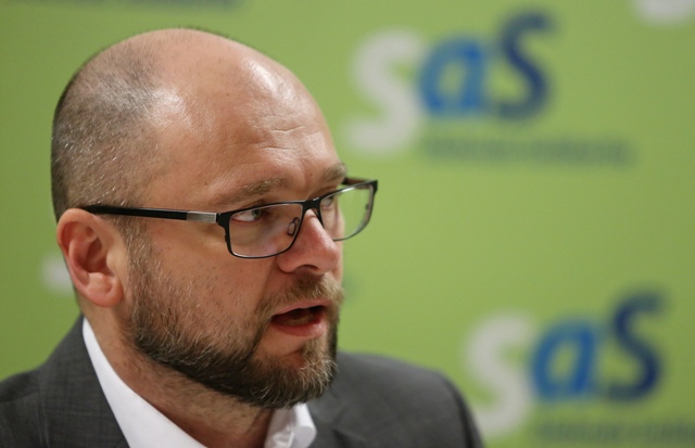 Na snímke predseda strany Sloboda a Solidarity (SaS) Richard Sulík