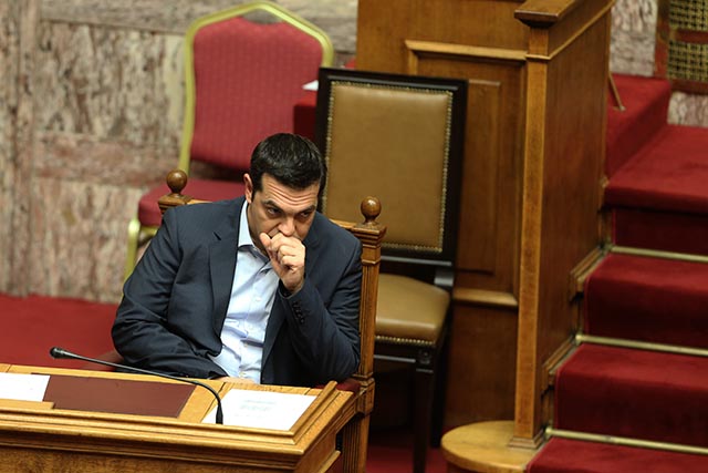Na snímke grécky premiér Alexis Tsipras.