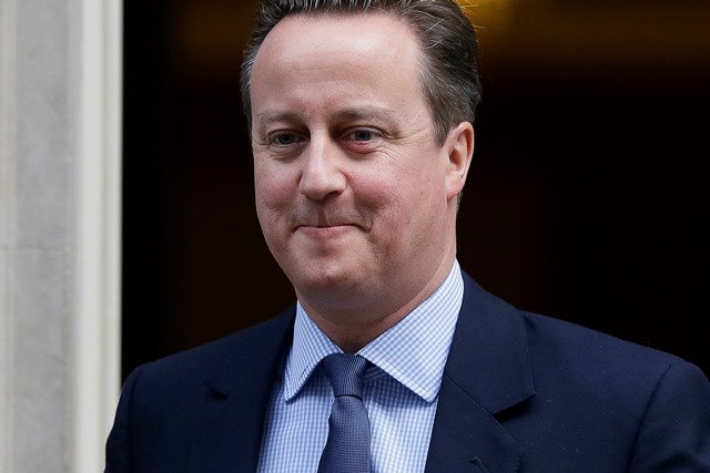 Na snímke britský premiér  David Cameron