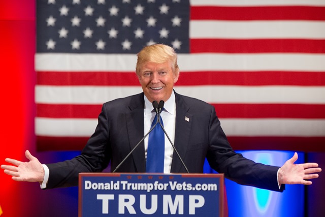 Na snímke republikánsky prezidentský kandidát Donald Trump