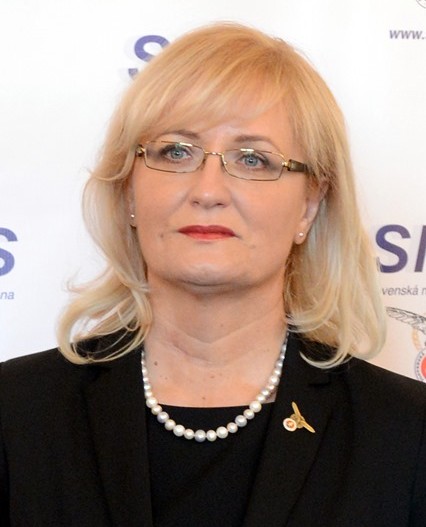 Na snímke podpredsedníčka Slovenskej národnej strany (SNS) Eva Smolíková