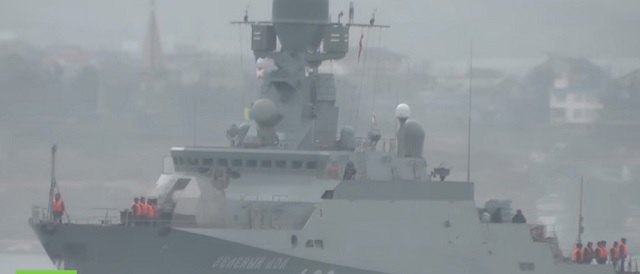 Na snímke z videa  loď Zeljonyj dol
