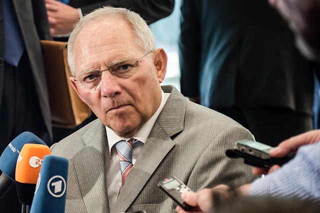 Na snímke nemecký minister financií Wolfgang Schauble