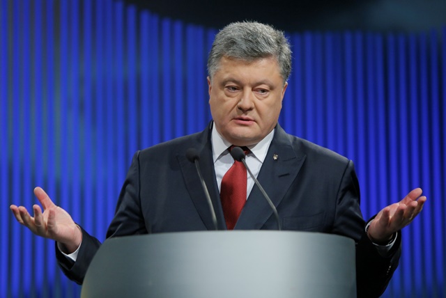 Na snímke ukrainský prezident Petro Porošenko