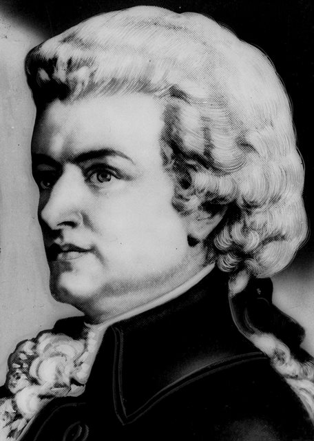 Na nedatovanej archívnej snímke portrét rakúskeho skladateľa Wolfganga Amadea Mozarta