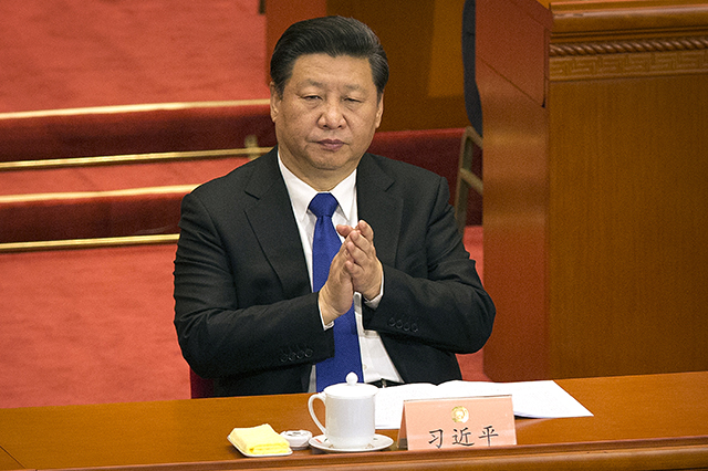 Na snímke  čínsky prezident Si Ťin-pching 