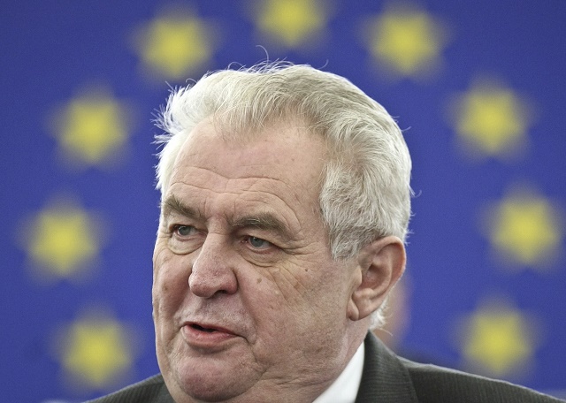 Na snímke český prezident Miloš Zeman
