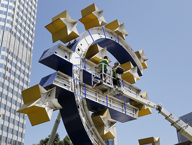 Nemecko Grécko ECB Logo Euro Oprava