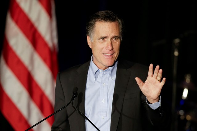Na snímke  bývalý kandidát na amerického prezidenta Mitt Romney