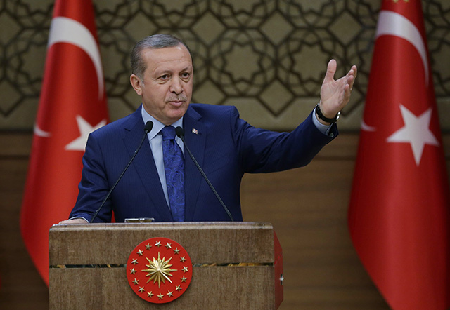 Na snímke turecký prezident Recep Tayyip Erdogan