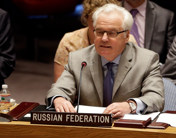 Na snímke ruský veľvyslanec pri OSN Vitalij Čurkin