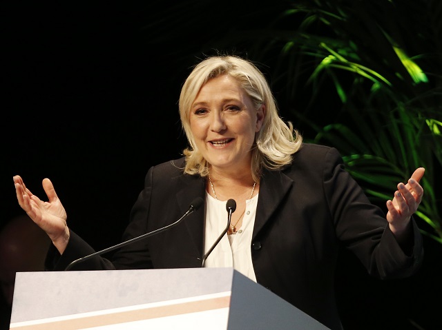 Na snímke Marine Le Penová