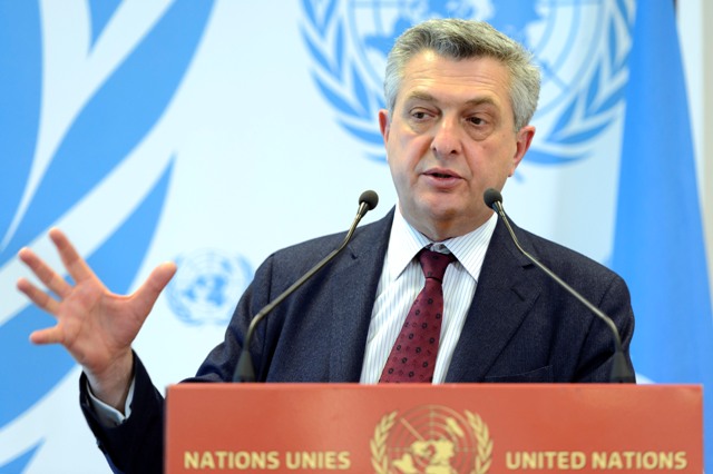 Na snímke vysoký komisár OSN pre utečencov (UNHCR) Filippo Grandi