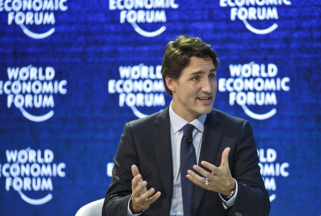Na snímke kanadský premiér Justin Trudeau