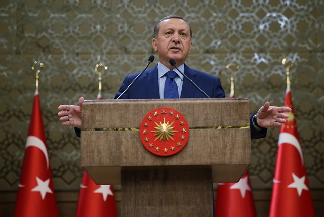  Na snímke turecký prezident Recep Tayyip Erdogan